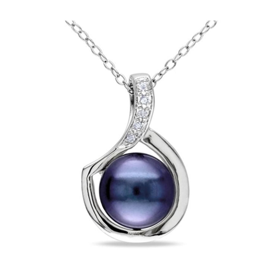 Pendentif Perle Noire avec chaine argent