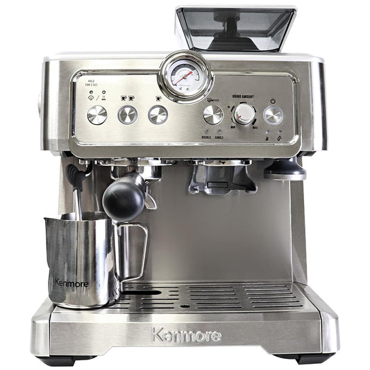 Machine à espresso avec broyeur et mousseur à lait